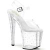 Pleaser - ENCHANT708RS01 Sandale à bride à la cheville, Pole dance chaussures - Transparent Product image